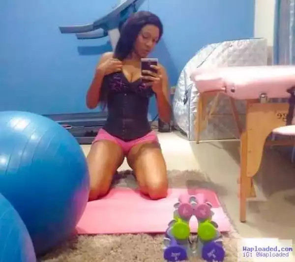 Actress Chika Ike Shows Off Waist Trainer In Sexy Workout Picture